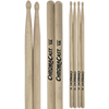 ChromaCast 5A USA Made Hickory Drumsticks Pair - Wood Tipped - Drum Sticks Tour Tested by Pro Drummers - Real American Hickory Wood - GoDpsMusic