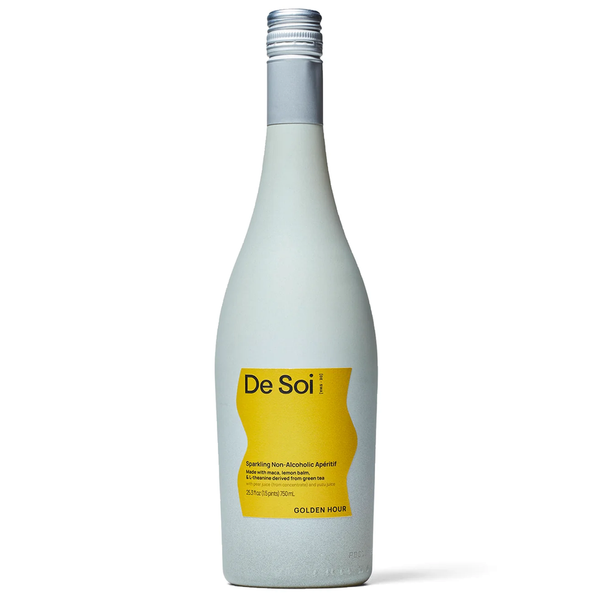 De Soi Golden Hour Non-Alcoholic Aperitif by Katy Perry - Sparkling Adaptogen Beverage with Natural Botanicals, Lemon Balm, L-theanine | Vegan & Gluten-Free | 750ml Bottle - GoDpsMusic