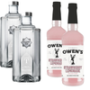 Clean Co Non-Alcoholic Tequila Alternative 700ml Bottle - | with Premium Quality Owens Strawberry Lemonade 32OZ