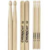 ChromaCast 5B USA Made Hickory Drumsticks Pair - Wood Tipped - Drum Sticks Tour Tested by Pro Drummers - Real American Hickory Wood - GoDpsMusic