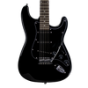 Sawtooth ES Alder Series Electric Guitar, Black with Black Pickguard