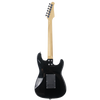Sawtooth ES Alder Series Left-Handed Electric Guitar, Black with Chrome Pickguard