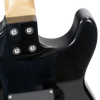Sawtooth ES Alder Series Left-Handed Electric Guitar, Black with Chrome Pickguard