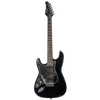 Sawtooth ES Alder Series Left-Handed Electric Guitar, Black with Chrome Pickguard