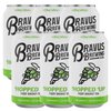 Bravus Hopped Up Sparkling Energy Tea - 12 fl oz - Low Calorie, Organic Black Tea with Organic Hops and 120mg Organic Caffeine - Refreshing Boost with Only 10 Calories - GoDpsMusic