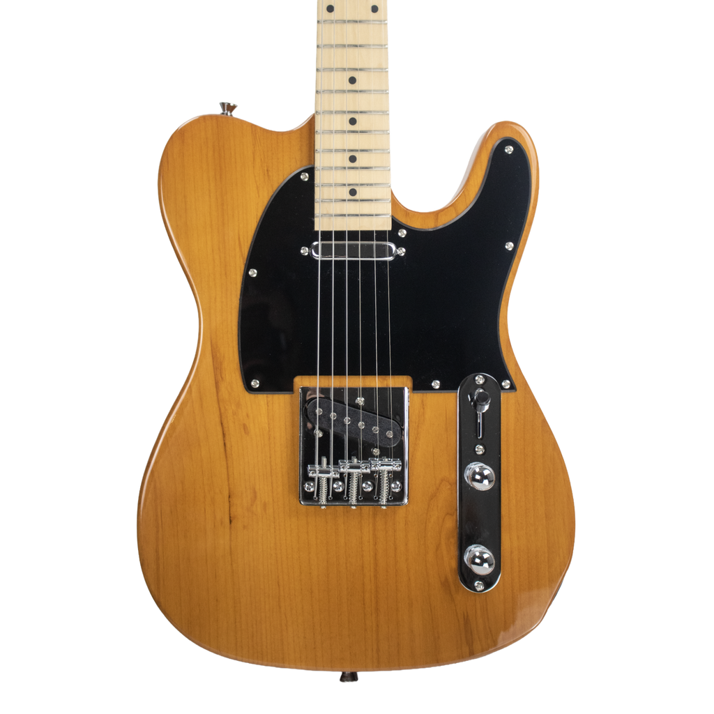 Sawtooth ET Alder Series Electric Guitar, Butterscotch with Black Pickguard