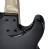 Sawtooth EP Series Left-Handed Alder Electric Bass Guitar, Satin Black w/ Black Pickguard