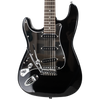 Sawtooth ES Alder Series Left-Handed Electric Guitar, Black with Chrome Pickguard