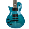 Sawtooth Heritage Custom - One-Off Artisan Build Left-Handed Aqua Flame Maple Top Electric Guitar w Fishman Fluence Pickups