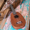 Sawtooth Mahogany Pineapple Soprano Ukulele w Gig Bag and Official Brake Stickers