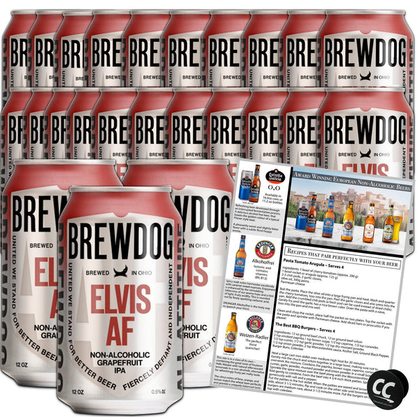 BrewDog of Elvis AF | Non-Alcoholic | 20Calories 2.3g Carbs Per Serving | 12oz Cans - GoDpsMusic