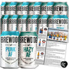 BrewDog 12 IPA Mixed Pack, Non-Alcoholic Pack | Includes Hazy, & Punk | 12oz Cans - GoDpsMusic