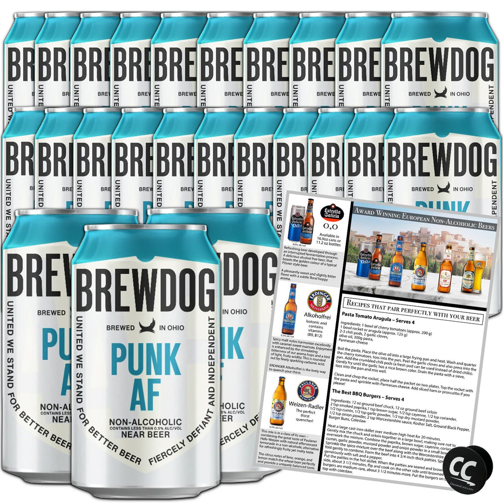 BrewDog of Punk AF | Non-Alcoholic, Robust IPA | 20 Calories, 2.3g Carbs Per Serving | 12oz Cans - GoDpsMusic