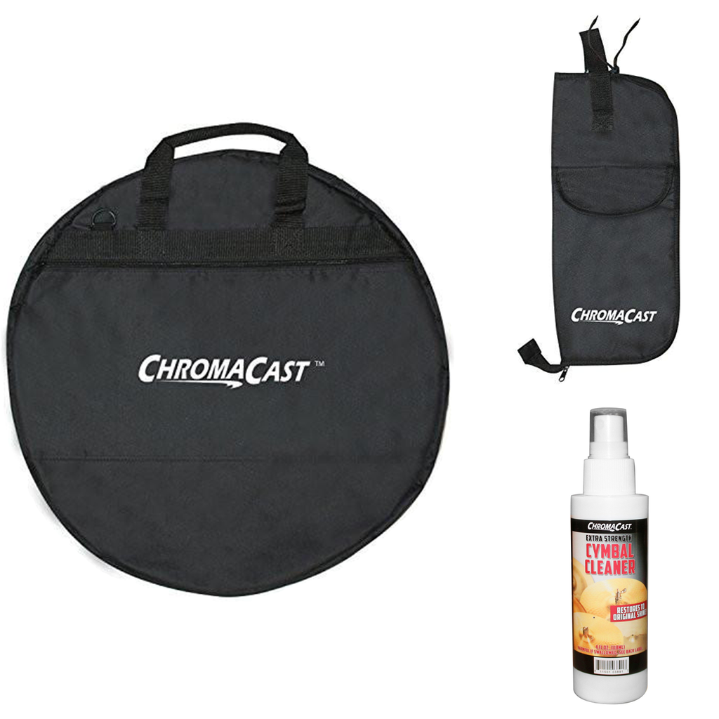 ChromaCast 22" Cymbal Bag, Drumstick Bag & Cymbal Cleaner Pack