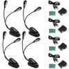 ChromaCast CC-L2 Adjustable Clip-On Dual Head LED Light 4 Pack | Bright Lighting for Music Stands, Reading, and Workspaces | Portable, Flexible Arms, Energy Efficient - GoDpsMusic