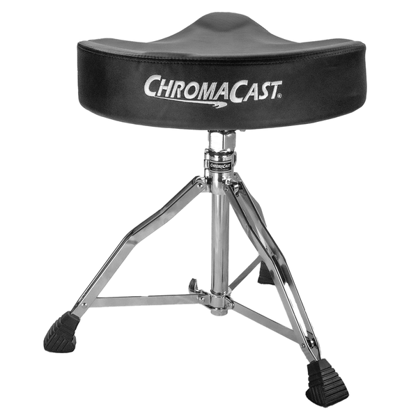 ChromaCast Pro Series Drum Hardware  Drum Throne with Motorcycle Seat Top