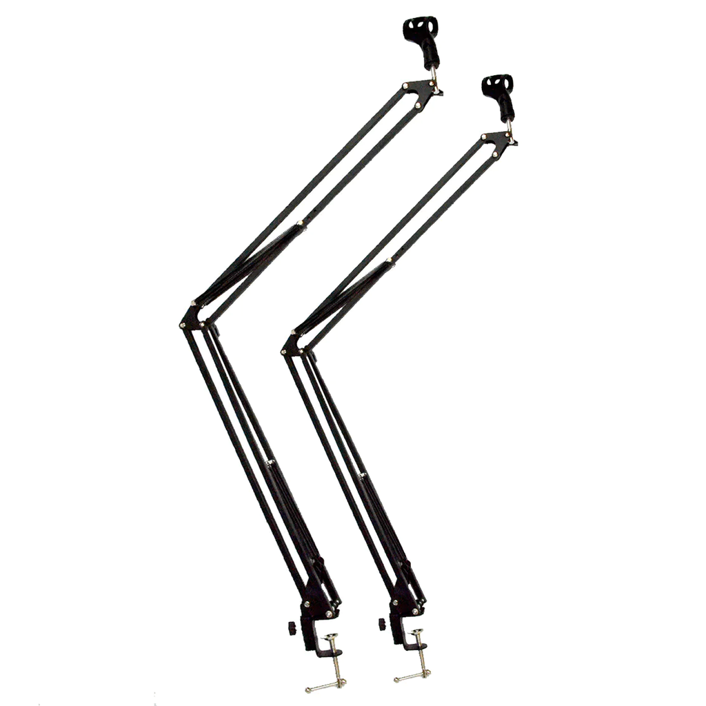 ChromaCast Scissor Arm Mic Stand 28" and 38" Pack | Professional Microphone Boom Arm Set | Adjustable Suspension Boom Arm | Ideal for Podcasting, Streaming, and Studio Recording - GoDpsMusic