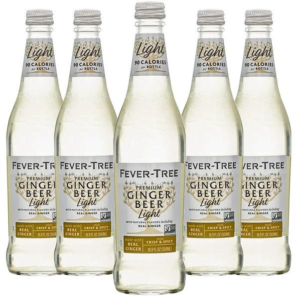 Fever Tree Premium Refreshingly Light Ginger Beer - Premium Quality Mixer and Soda - Refreshing Beverage for Cocktails & Mocktails 500ml Bottle - GoDpsMusic