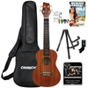 Sawtooth Mahogany Concert Ukulele with Padded Gig Bag and more