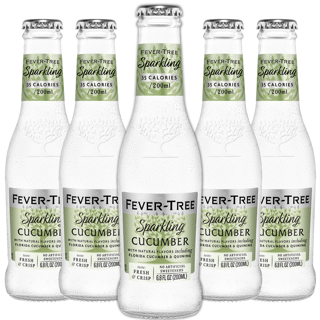 Fever Tree Sparkling Cucumber Tonic - Premium Quality Mixer and Soda - Refreshing Beverage for Cocktails & Mocktails 200ml Bottle - GoDpsMusic