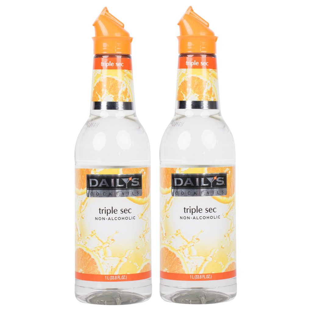 Daily's Cocktail Mixer Non-Alcoholic Triple Sec, 1000 mL - Perfect for Margarita, Long Island Iced Tea, and other Mixed Drinks | 2 PACK - GoDpsMusic