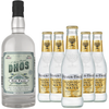 Dhōs Handcrafted Non-Alcoholic Gin w Fever Tree Premium Indian Tonic- Keto-Friendly, Zero Sugar, Zero Calories, Zero Proof - 750 ML - Perfect for Mocktails - Made in USA - GoDpsMusic