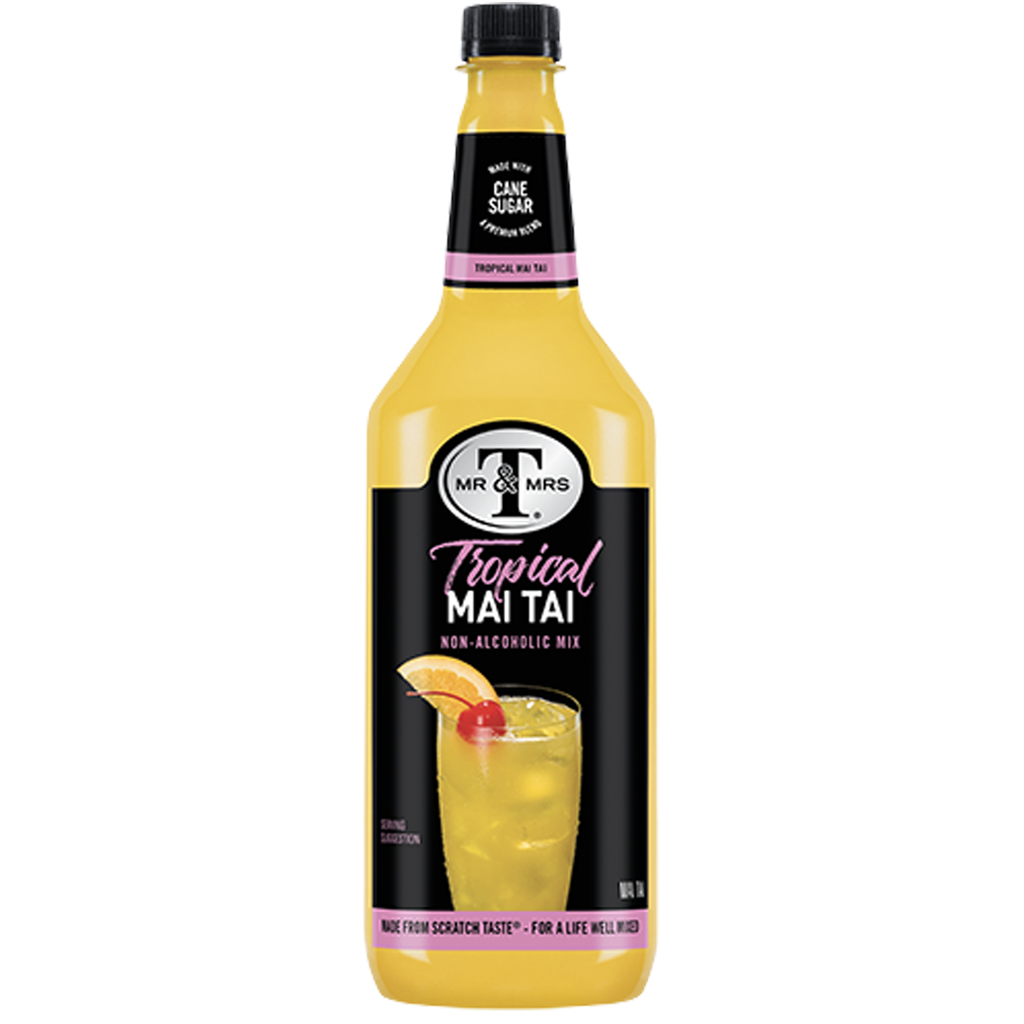 Mr & Mrs T Mai Tai Mix, 1L Bottle, – Premium Cocktail Mixer, Ready to Use - GoDpsMusic