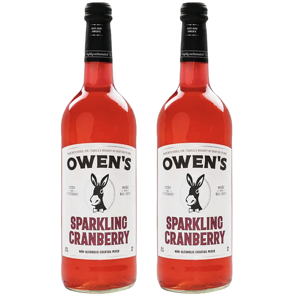 Owen’s Craft Mixers Sparkling Cranberry Handcrafted in the USA with Premium Ingredients Vegan & Gluten-Free Soda Mocktail and Cocktail Mixer