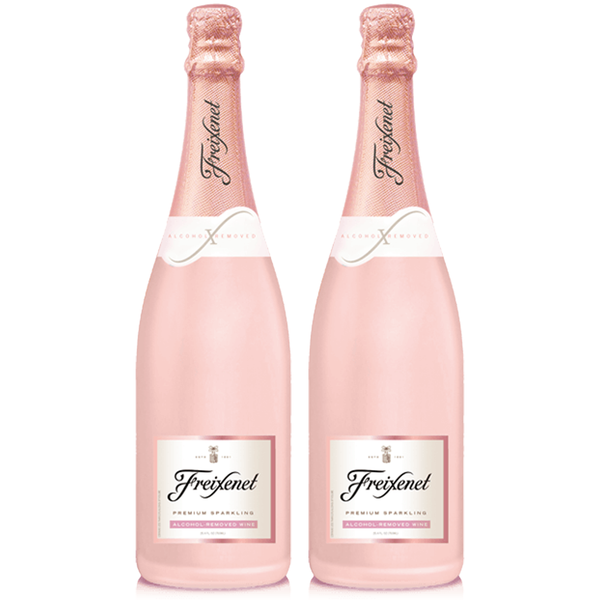 Freixenet Alcohol Removed Non-Alcoholic Rosé Sparkling Champagne Wine - Premium Zero Alcohol Elegance for Celebrations | 2 PACK - GoDpsMusic