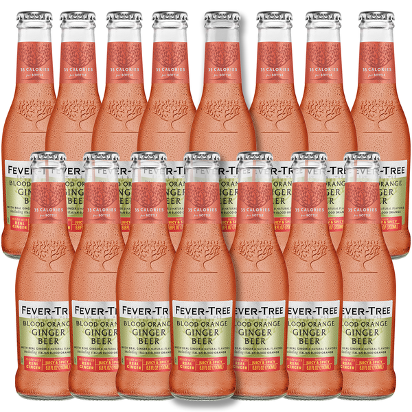 Fever Tree Blood Orange Ginger Beer - Premium Quality Mixer - Refreshing Beverage for Cocktails & Mocktails 200ml Bottles - Pack of 15 - GoDpsMusic