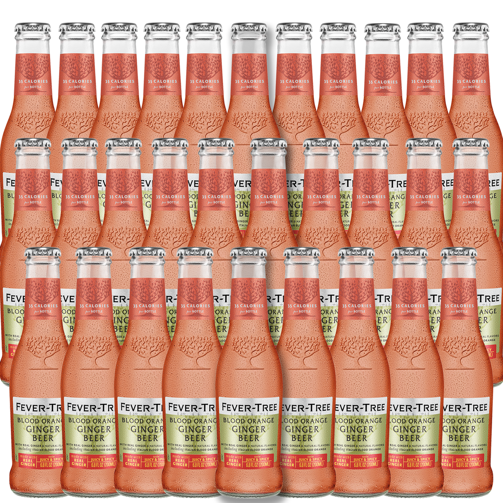 Fever Tree Blood Orange Ginger Beer - Premium Quality Mixer - Refreshing Beverage for Cocktails & Mocktails 200ml Bottles - Pack of 30 - GoDpsMusic