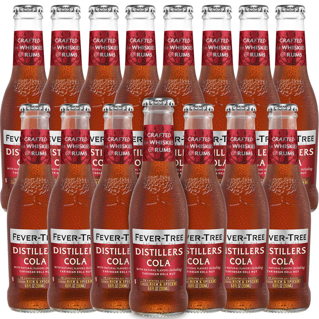 Fever Tree Distillers Cola - Premium Quality Mixer & Soda - Refreshing Beverage for Cocktails & Mocktails 200ml Bottles- Pack of 15 - GoDpsMusic