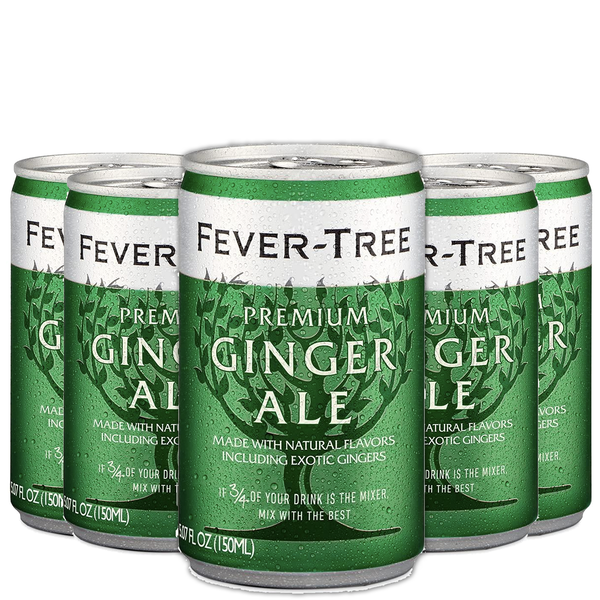 Fever Tree Premium Ginger Ale - Premium Quality Mixer and Soda - Refreshing Beverage for Cocktails & Mocktails 150ml Bottle - Pack of 5 - GoDpsMusic