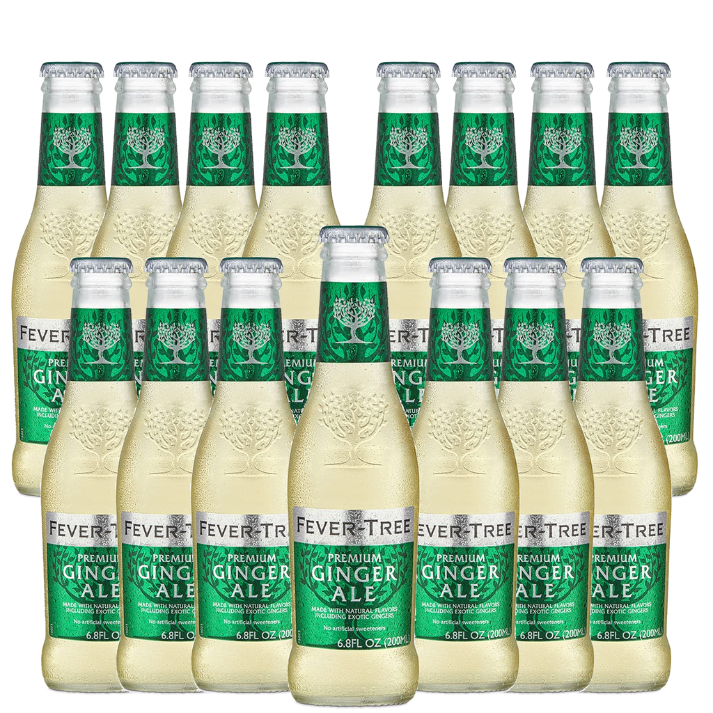 Fever Tree Premium Ginger Ale - Premium Quality Mixer and Soda - Refreshing Beverage for Cocktails & Mocktails 200ml Bottle - Pack of 15 - GoDpsMusic