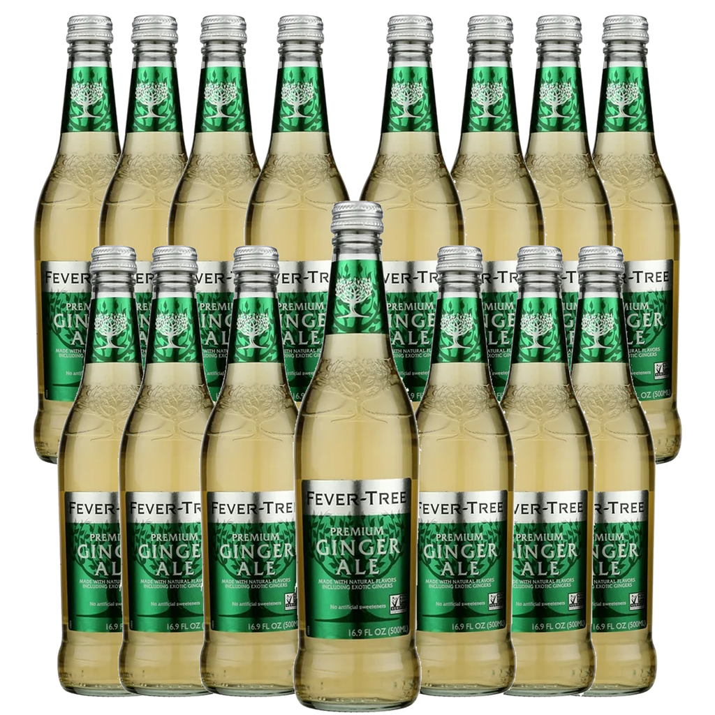 Fever Tree Premium Ginger Ale - Premium Quality Mixer and Soda - Refreshing Beverage for Cocktails & Mocktails 500ml Bottle - Pack of 15 - GoDpsMusic