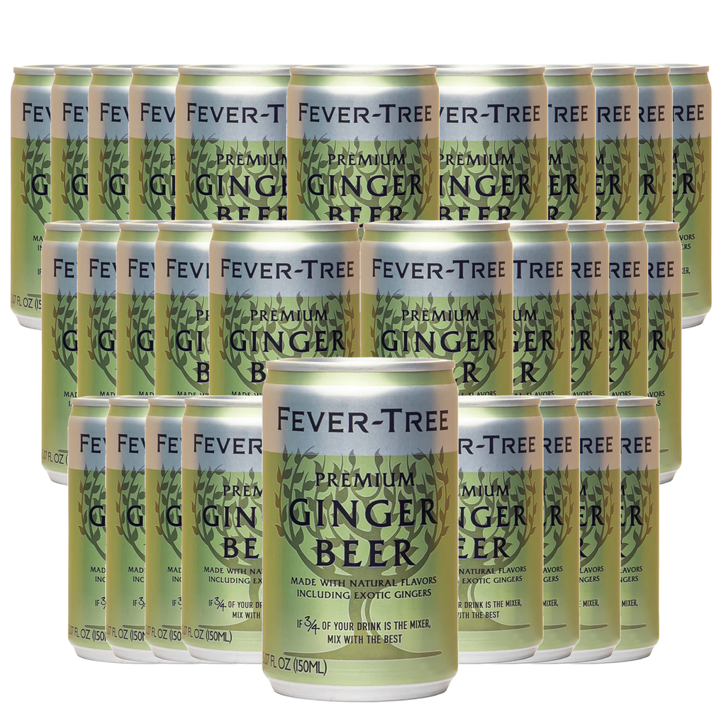Fever Tree Premium Ginger Beer - Premium Quality Mixer and Soda - Refreshing Beverage for Cocktails & Mocktails 150ml Can - Pack of 30 - GoDpsMusic