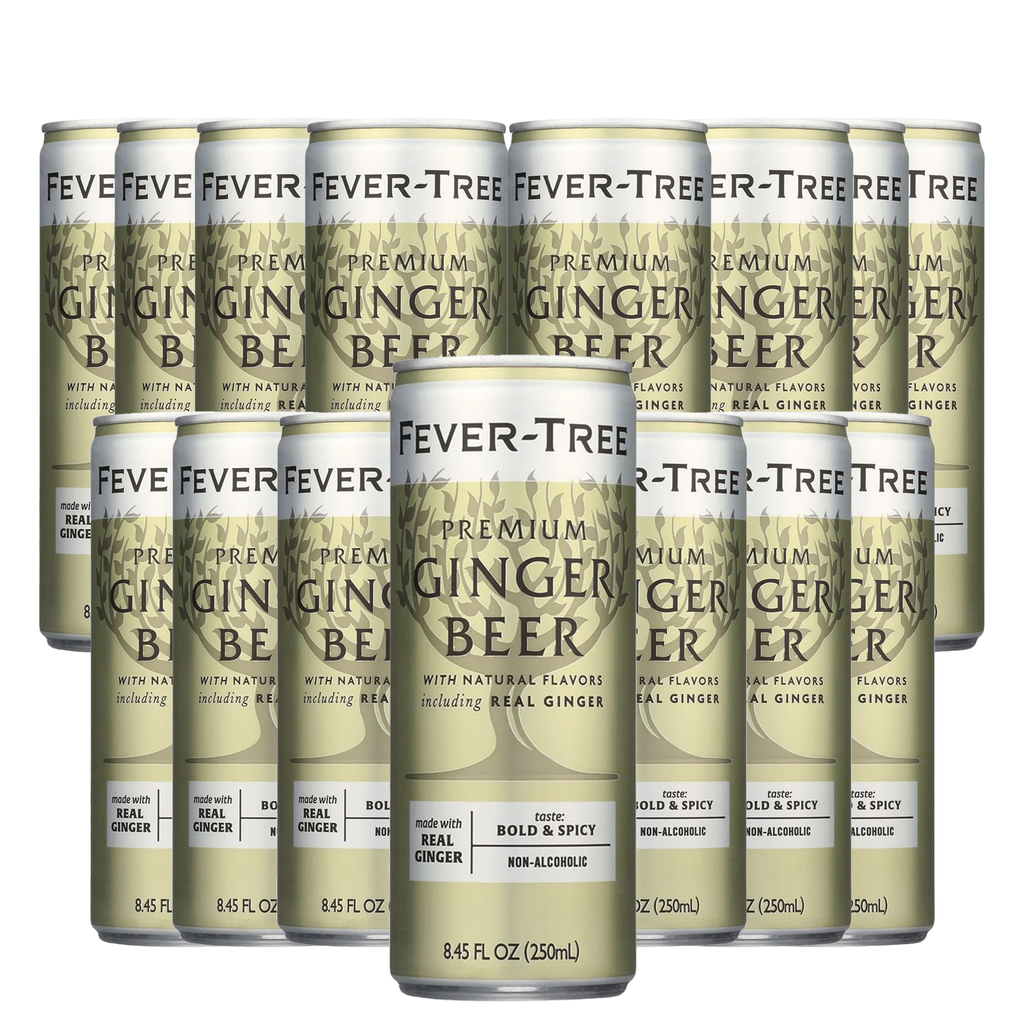 Fever Tree Premium Ginger Beer - Premium Quality Mixer and Soda - Refreshing Beverage for Cocktails & Mocktails 250ml Can - Pack of 15 - GoDpsMusic