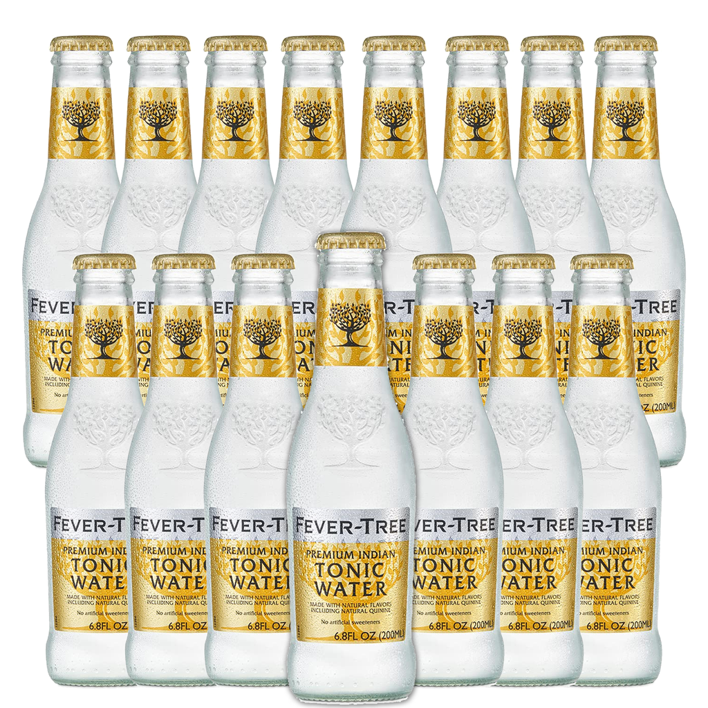 Fever Tree Premium Indian Tonic Water - Premium Quality Mixer and Soda - Refreshing Beverage for Cocktails & Mocktails 200ml Bottle - Pack of 15 - GoDpsMusic