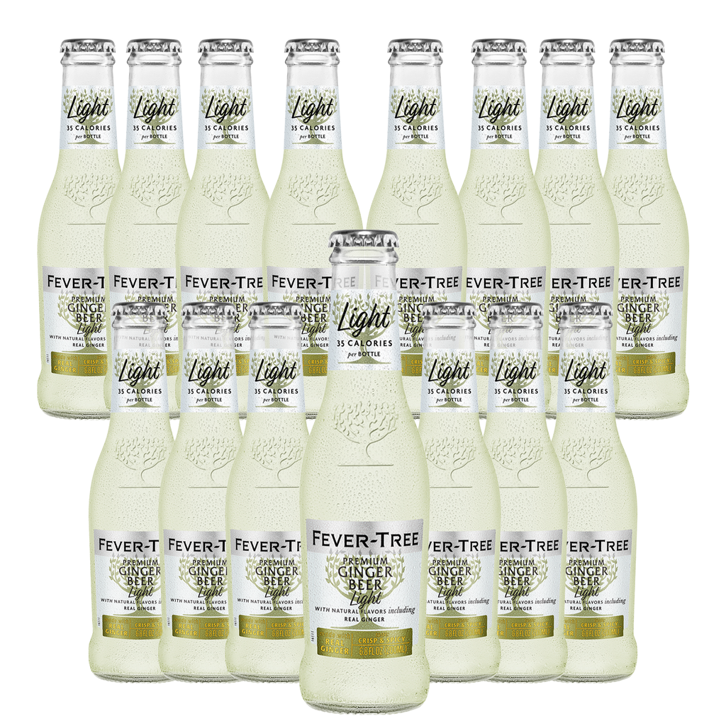 Fever Tree Premium Refreshingly Light Ginger Beer - Premium Quality Mixer and Soda - Refreshing Beverage for Cocktails & Mocktails 200ml Bottle - Pack of 15 - GoDpsMusic
