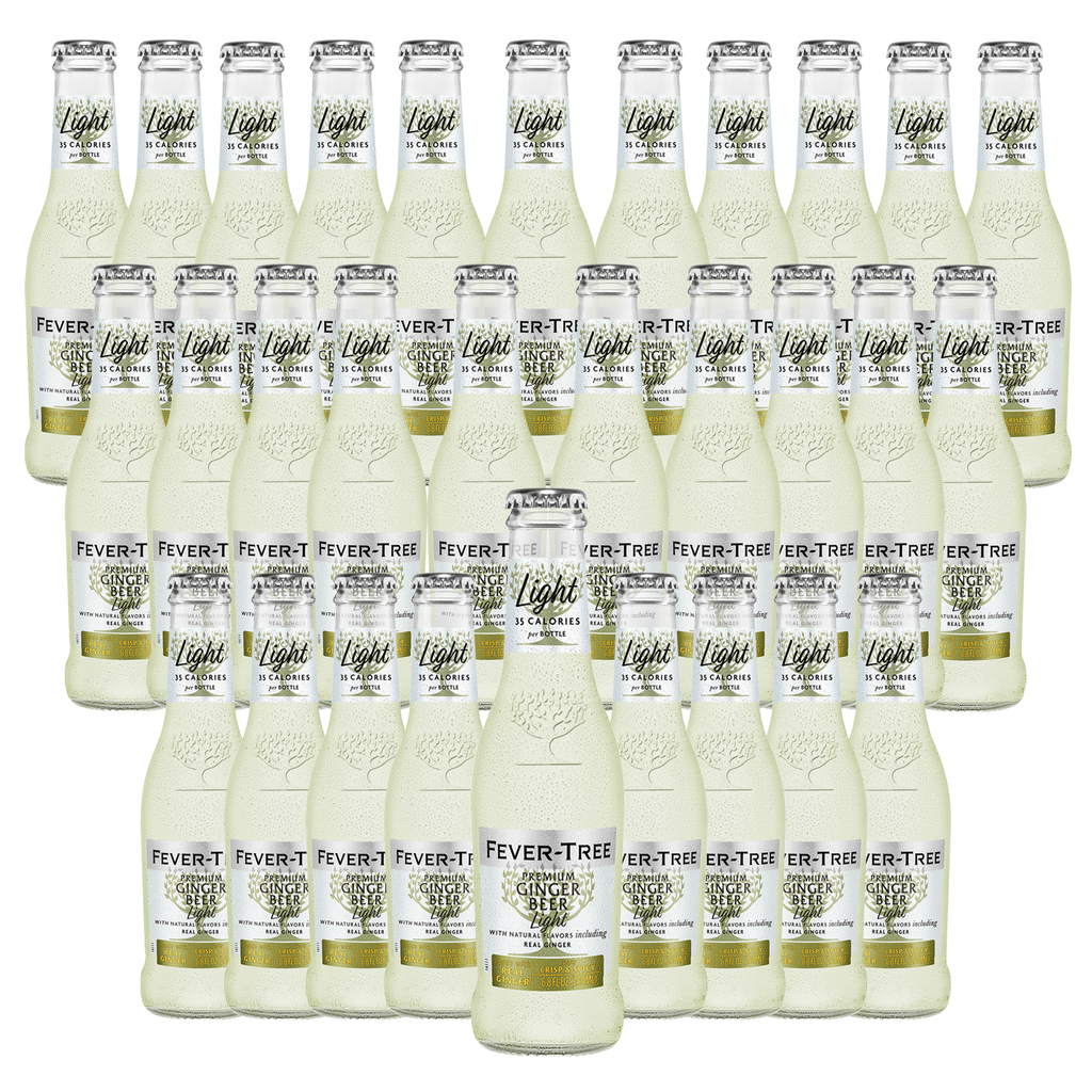 Fever Tree Premium Refreshingly Light Ginger Beer - Premium Quality Mixer and Soda - Refreshing Beverage for Cocktails & Mocktails 200ml Bottle - Pack of 30 - GoDpsMusic