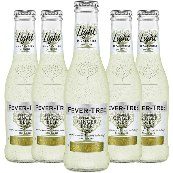 Fever Tree Premium Refreshingly Light Ginger Beer - Premium Quality Mixer and Soda - Refreshing Beverage for Cocktails & Mocktails 200ml Bottle - Pack of 5 - GoDpsMusic