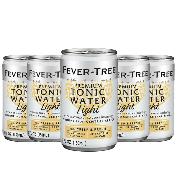 Fever Tree Light Tonic Water - Premium Quality Mixer and Soda - Refreshing Beverage for Cocktails & Mocktails 150ml Can - GoDpsMusic