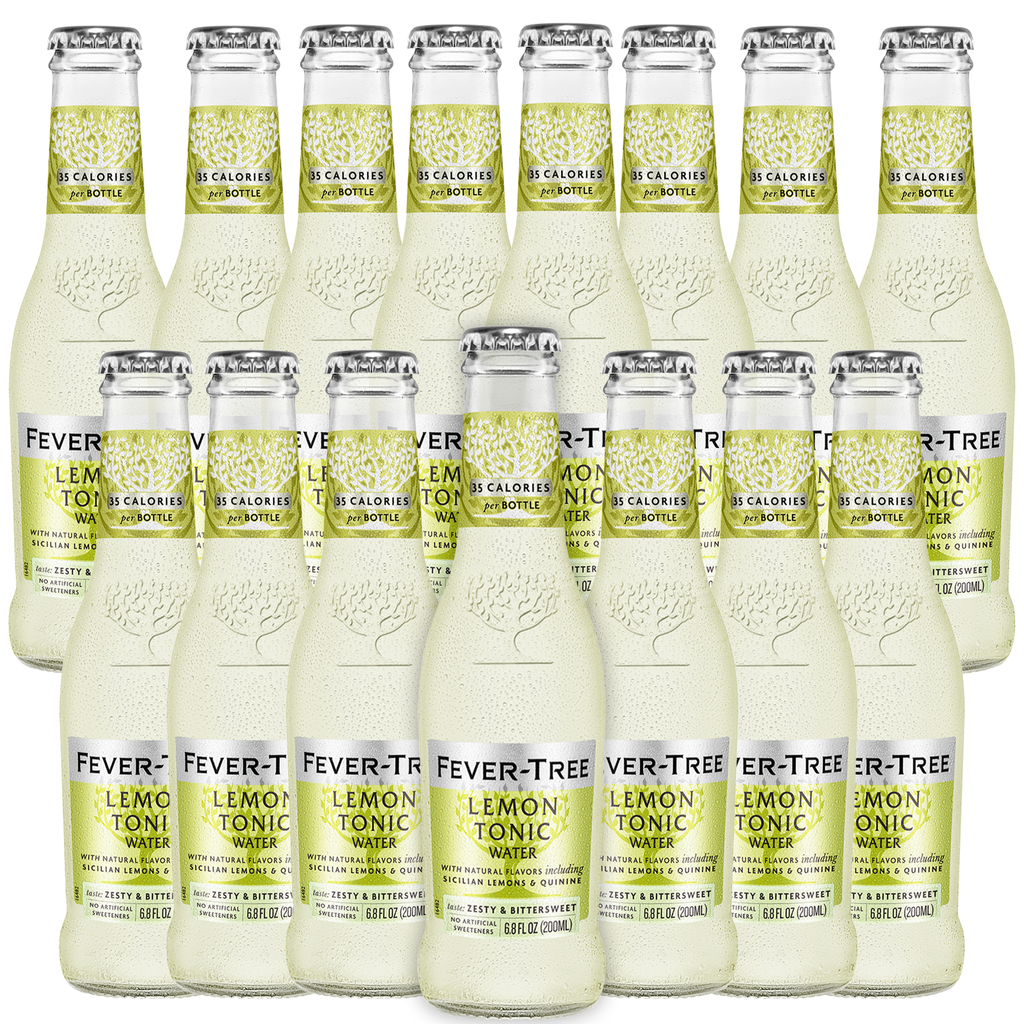 Fever Tree Lemon Tonic Water - Premium Quality Mixer & Soda - Refreshing Beverage for Cocktails & Mocktails 200ml Cans- Pack of 15 - GoDpsMusic