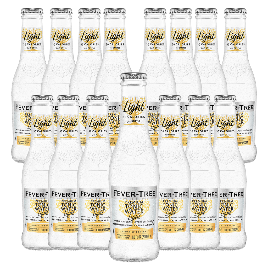 Fever Tree Light Tonic Water - Premium Quality Mixer and Soda - Refreshing Beverage for Cocktails & Mocktails 200ml Bottle - Pack of 15 - GoDpsMusic