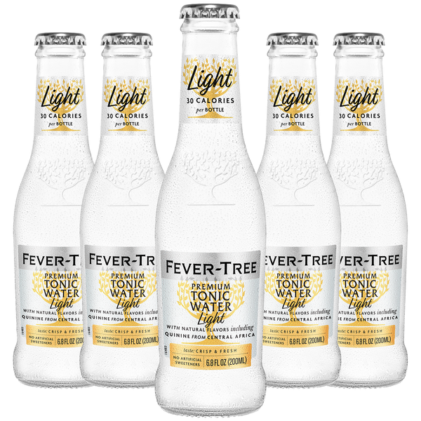 Fever Tree Light Tonic Water - Premium Quality Mixer and Soda - Refreshing Beverage for Cocktails & Mocktails 200ml Bottle - Pack of 5 - GoDpsMusic
