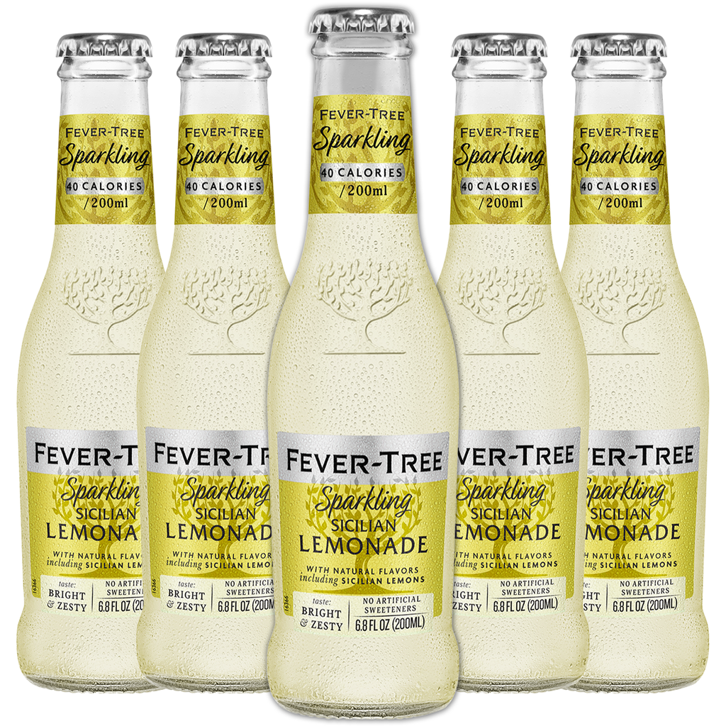 Fever Tree Sparkling Sicilian Lemonade - Premium Quality Mixer and Soda - Refreshing Beverage for Cocktails & Mocktails 200ml Bottle - GoDpsMusic