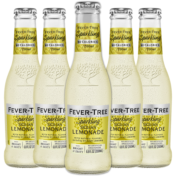 Fever Tree Sparkling Sicilian Lemonade - Premium Quality Mixer and Soda - Refreshing Beverage for Cocktails & Mocktails 200ml Bottle - GoDpsMusic