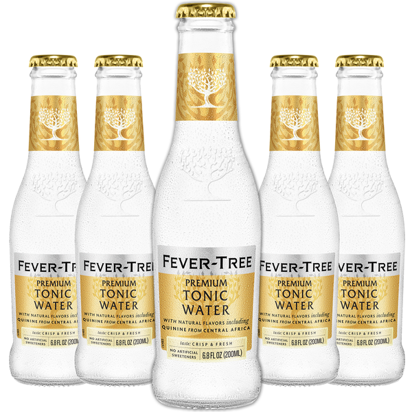 Fever Tree Premium Tonic Water - Premium Quality Mixer and Soda - Refreshing Beverage for Cocktails & Mocktails 200ml Bottle - Pack of 5 - GoDpsMusic