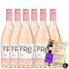 Sutter Home Fre Rosé Non-Alcoholic Wine, Experience Bundle with ChromaCast Pop Socket, Seasonal Wine Pairings & Recipes, 12/750ML, 6-PACK - GoDpsMusic