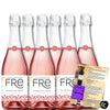 Sutter Home Fre Sparkling Rosé Non-Alcoholic Wine, Experience Bundle with ChromaCast Pop Socket, Seasonal Wine Pairings & Recipes, 12/750ML, 6-PACK - GoDpsMusic